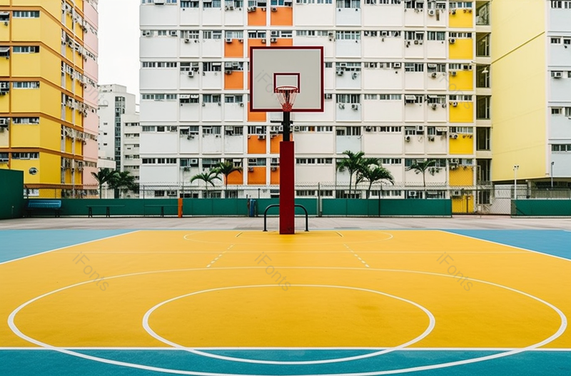 香港彩虹邨篮球场健身运动公寓楼小区,高清,摄影图,摄影图片,图片大全,摄影图免费下载